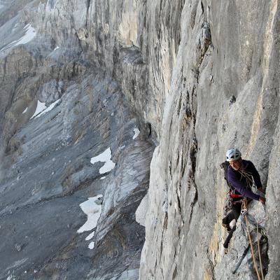 Voie Ravier en face nord de la Tour du Marboré